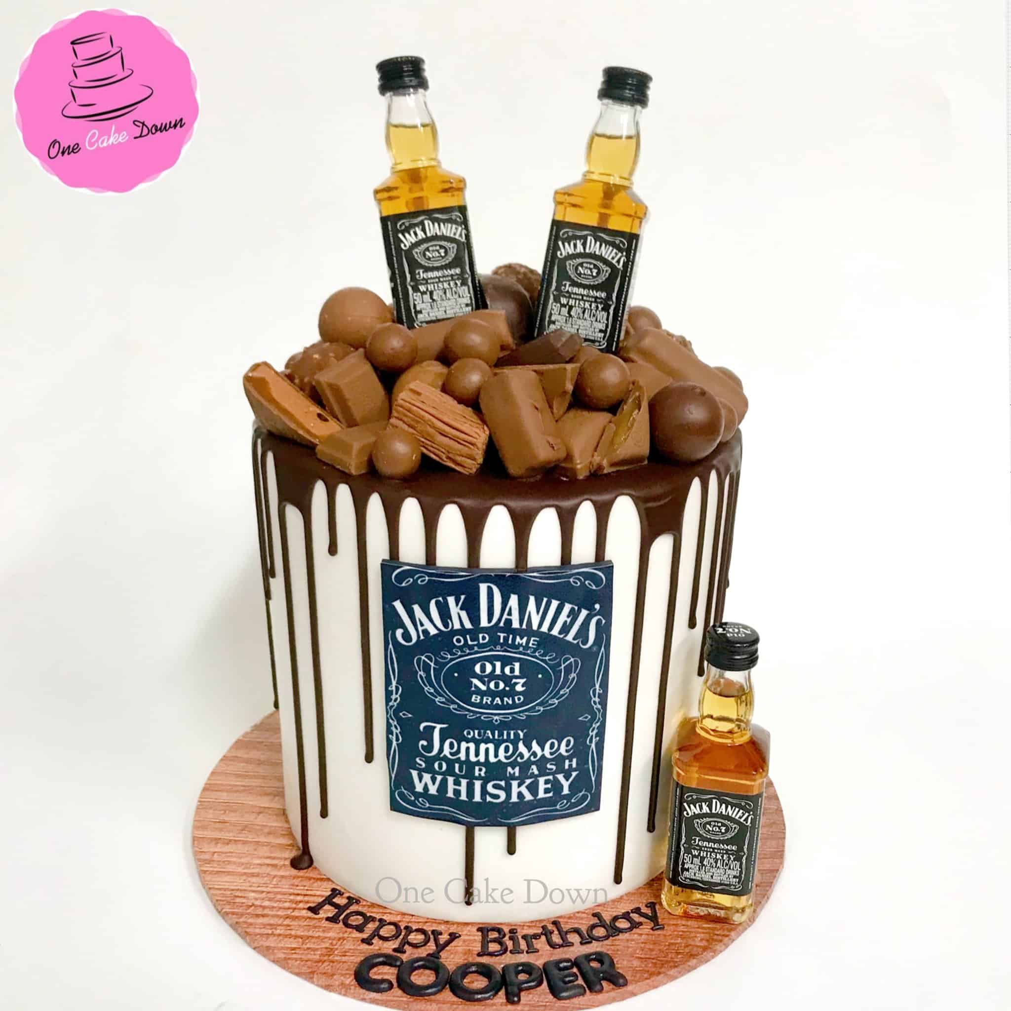 A liquor theme cake for Husband's birthday! Travelled about an hour in  Mumbai roads! P.S: the Liquor miniatures are real bottles. Thank... |  Instagram