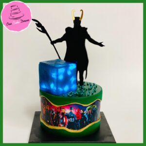 Loki Marvel birthday cake