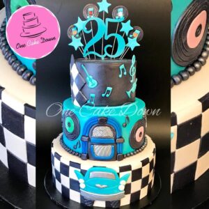 Jukebox Music Birthday Cake